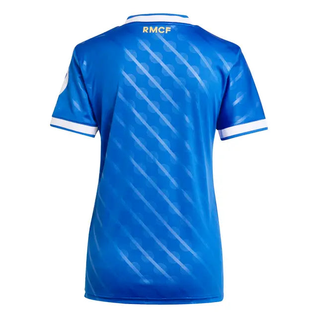 Blue Real Madrid 25/26 third womens soccer jersey with white trim