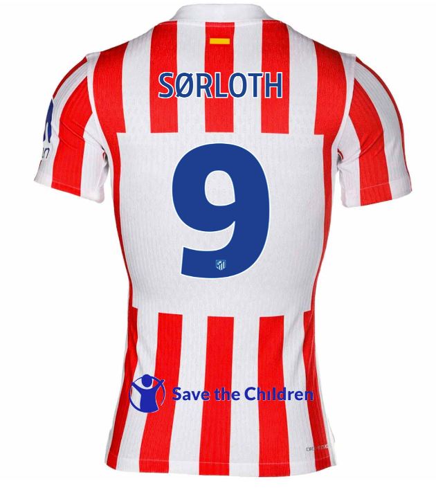 Trikot Atletico de Madrid 25/26 Home #9 SØRLOTH