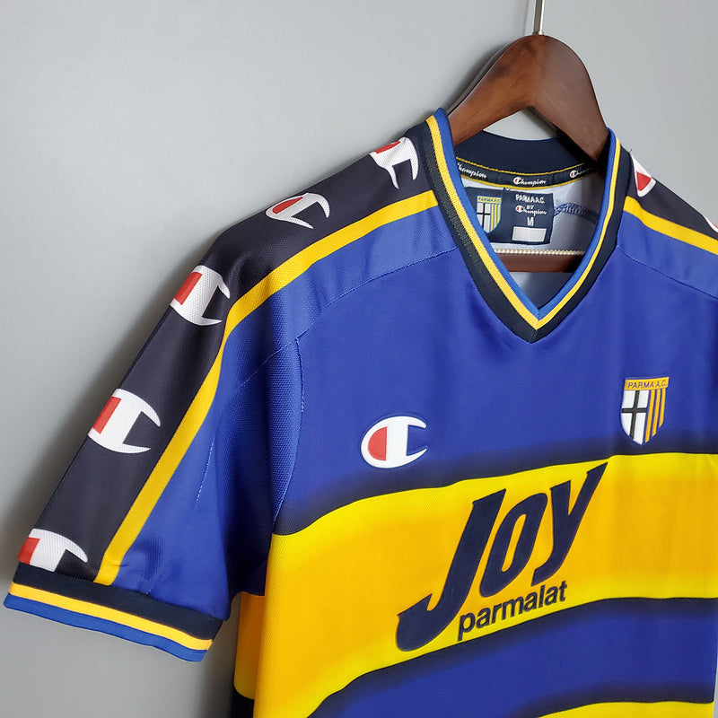 Trikot Parma Retro 2001/2002 Azul e Amarela - Champion