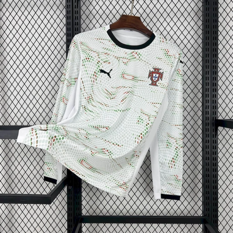 Jersey Portugal Langarm 25/26 - Weiß
