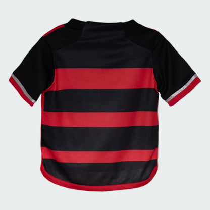 Conjunto Infantil Flamengo Home 24/25 - Preto e Vermelho 