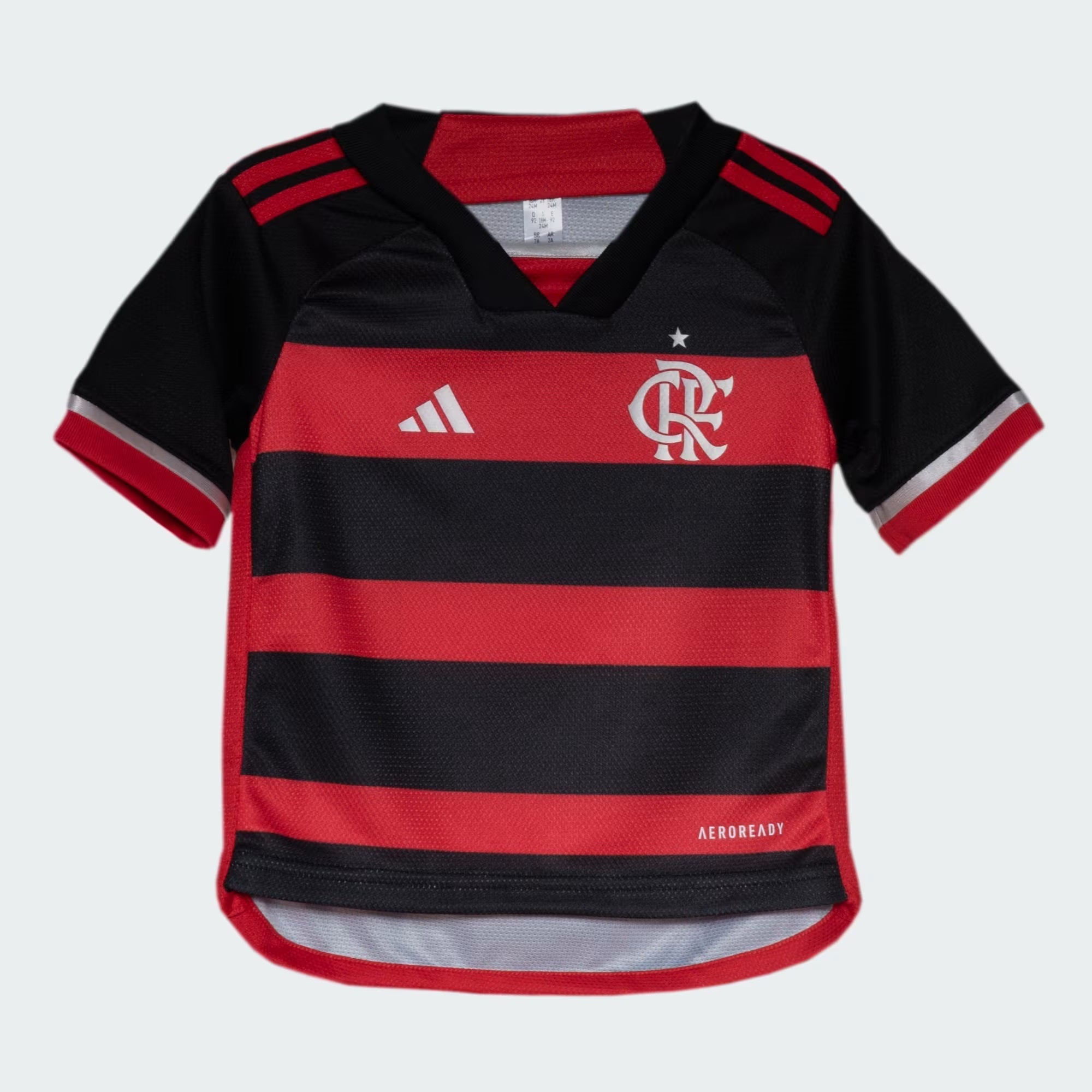 Conjunto Infantil Flamengo Home 24/25 - Preto e Vermelho 