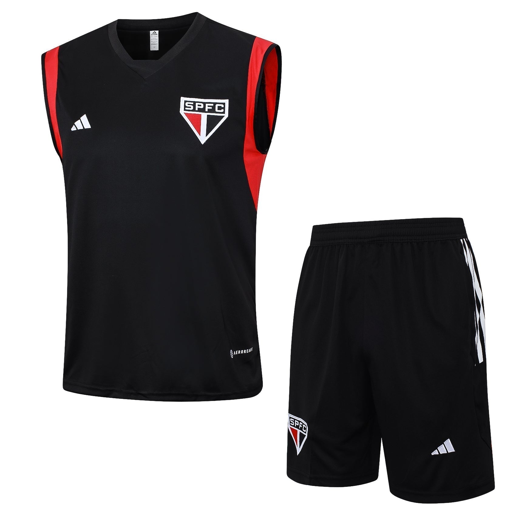 Conjunto Regata São Paulo - Preto e Vermelho 