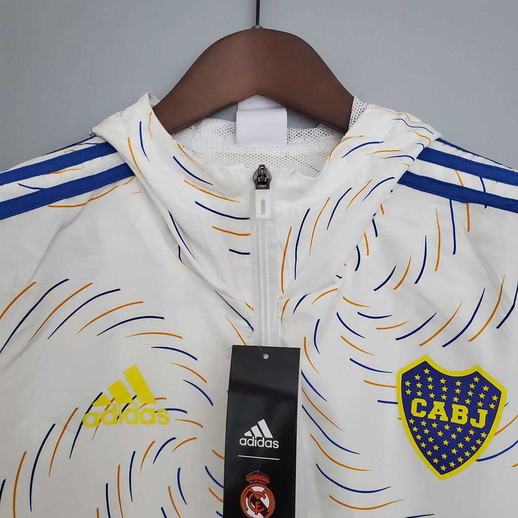 Corta Vento Boca Juniors Branco - Adidas 
