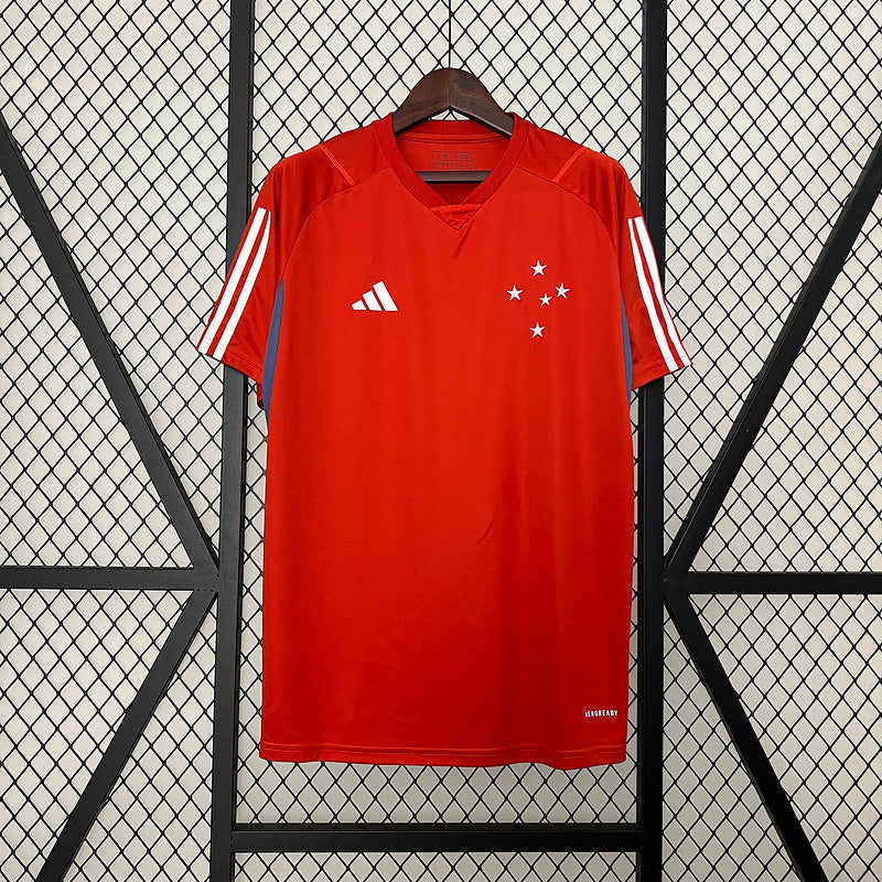 Trikot 24/25 Cruzeiro Trainingsbekleidung Rot Alle Sponsoren 