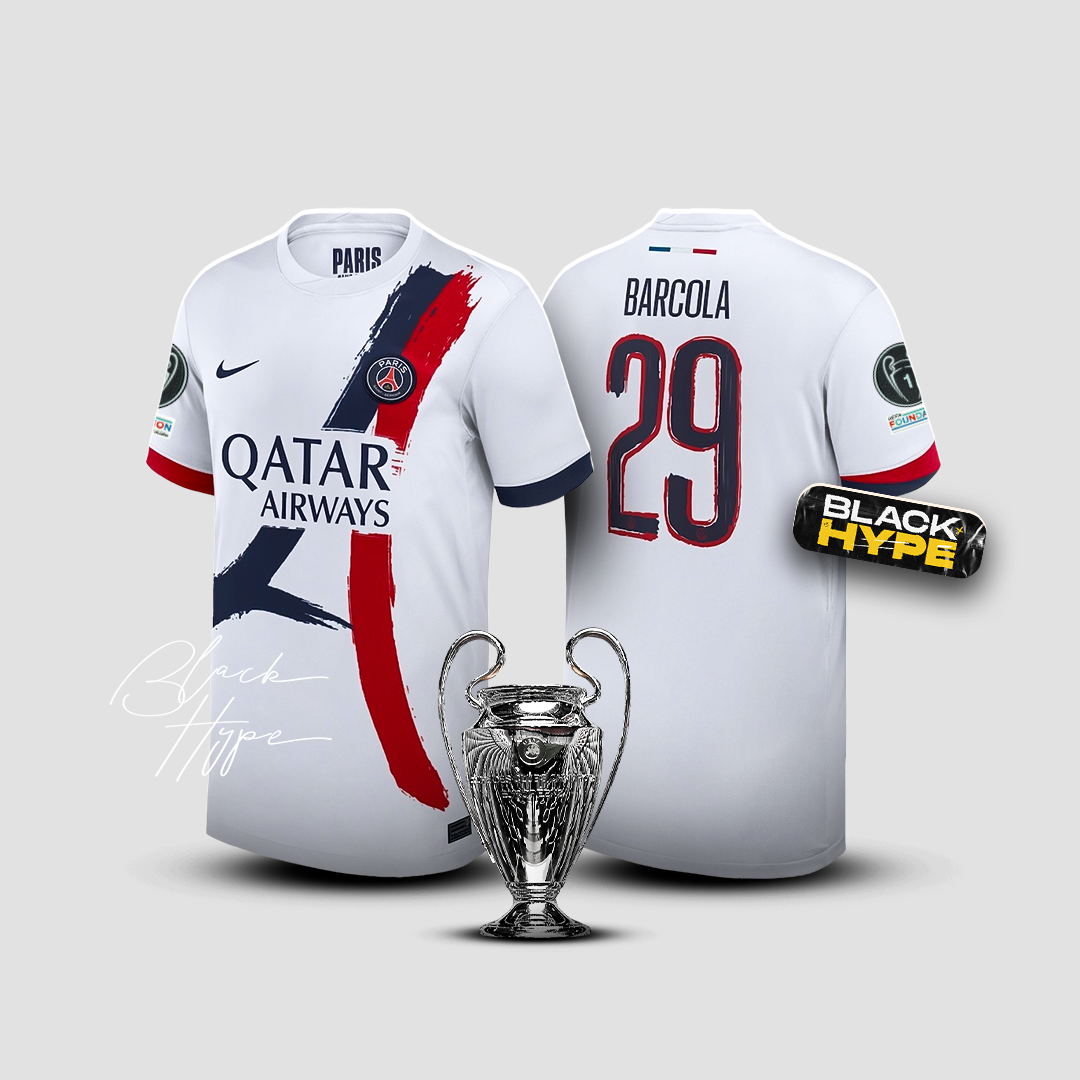 Jersey Barcola PSG 24./25. Auswärts - Champions League 