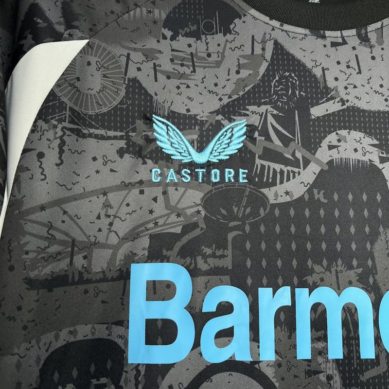 Trikot Bayer Leverkusen II 24/25 – Cinza e preto 
