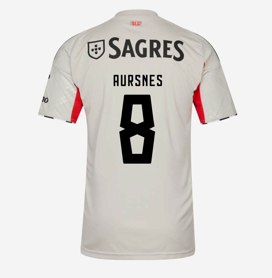 Trikot Benfica 25/26 Auswärts Bege #8 Aursnes 