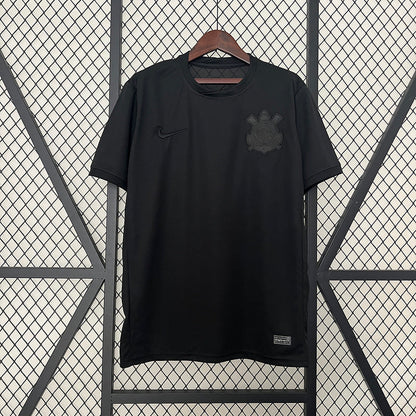 Jersey Corinthians 24/25 Schwarz Alle Sponsoren 