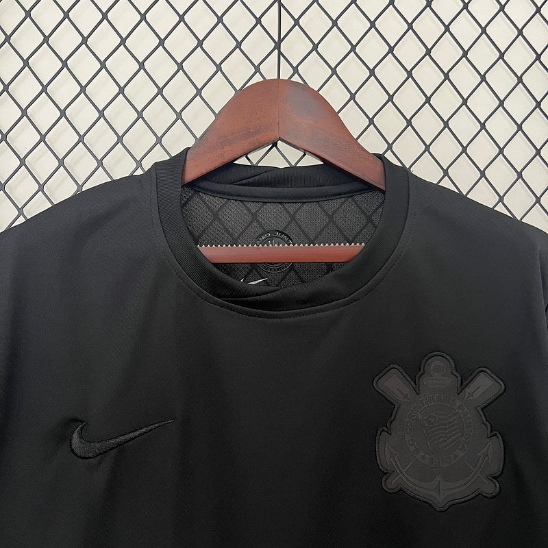 Jersey Corinthians 24/25 Schwarz Alle Sponsoren 