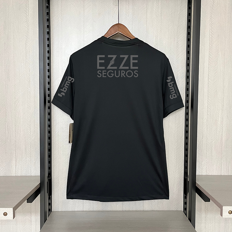 Jersey Corinthians 24/25 Schwarz Alle Sponsoren 