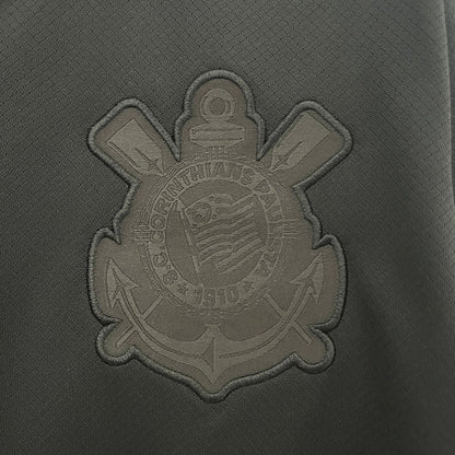 Jersey Corinthians 24/25 Schwarz Alle Sponsoren 