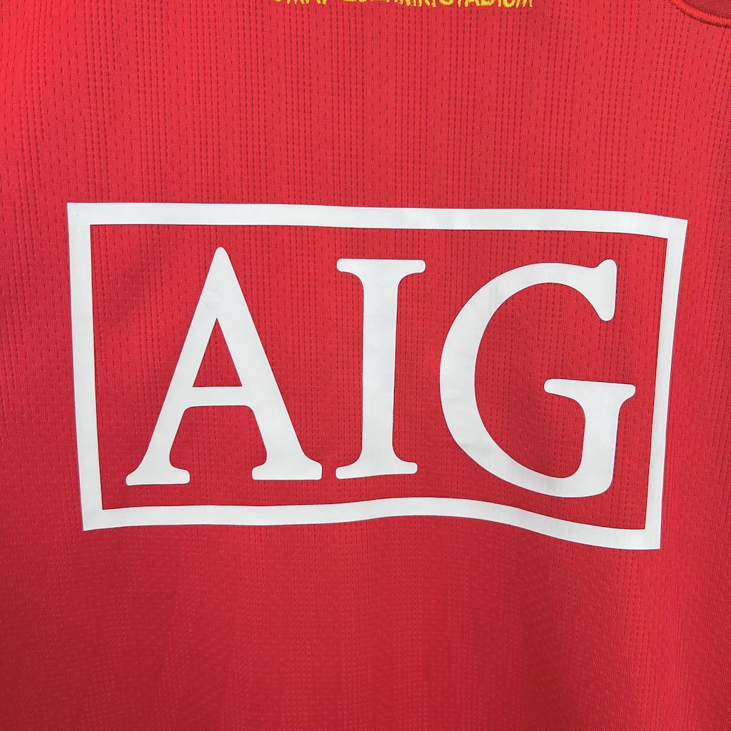 Trikot von Manchester United Manga Longa Retro 2007/08 Home UCL 