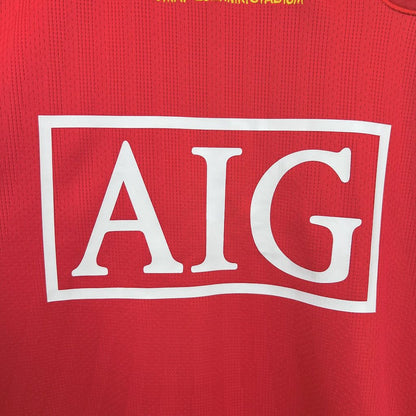 Trikot von Manchester United Manga Longa Retro 2007/08 Home UCL 