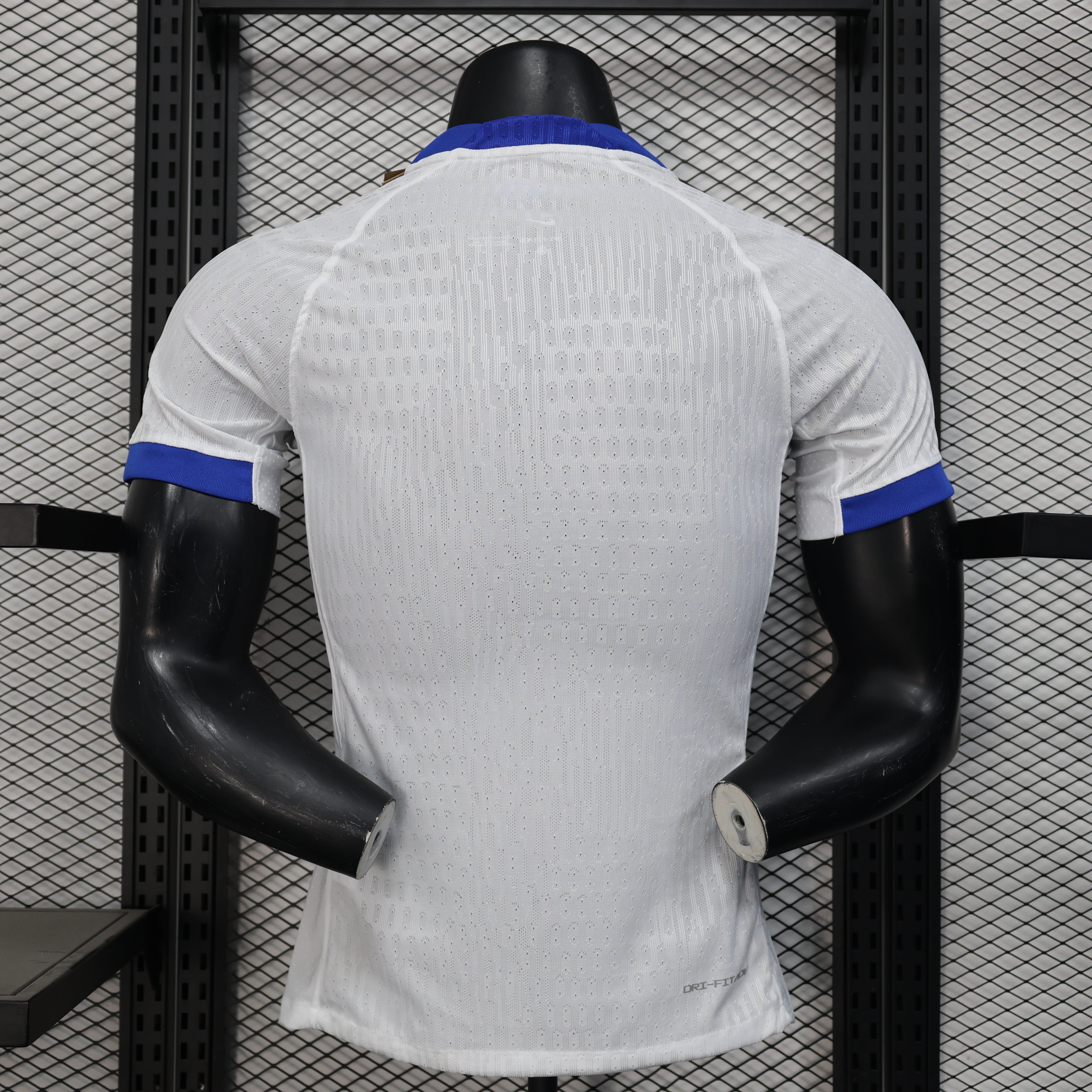 England 25/26 player home jersey, white with blue trim, textured mesh