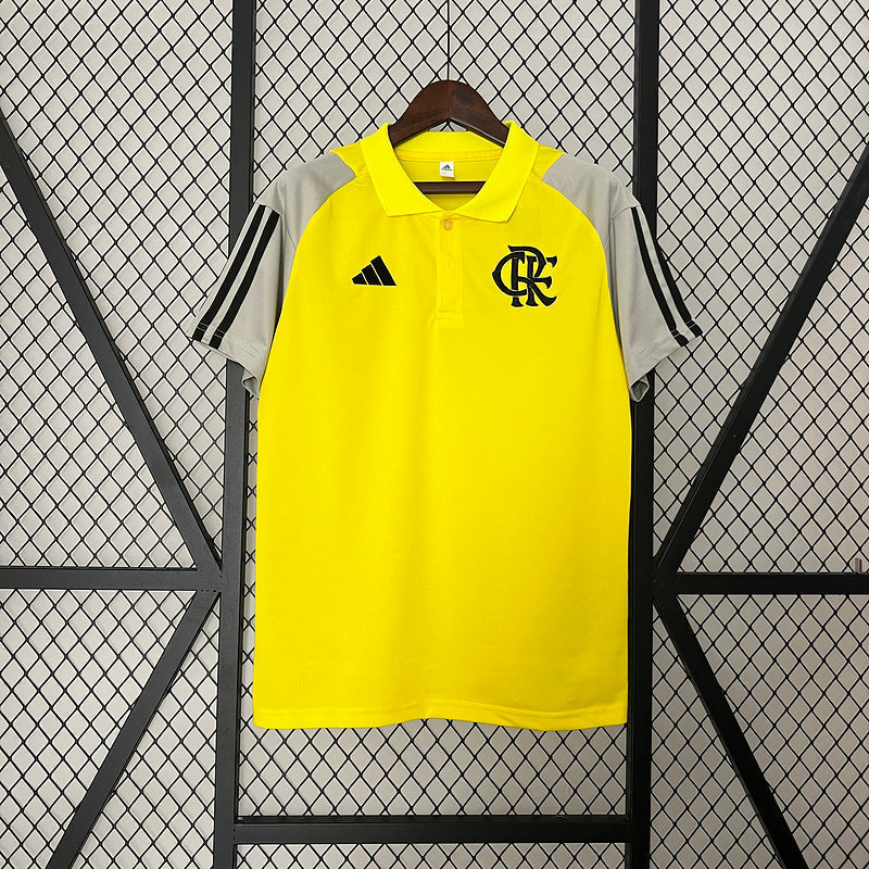 Trikot Flamengo Treino 24/25 Amarelo Polo 