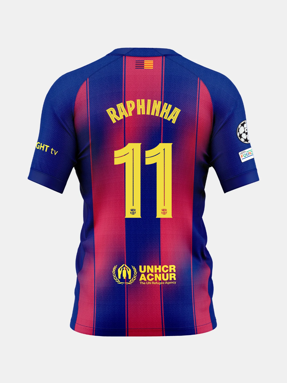 Heimtrikot FC Barcelona 25/26 #11 RAPHINHA 