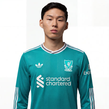 Liverpool-Trikot 25/26, drittes Spielertrikot, Langarm 