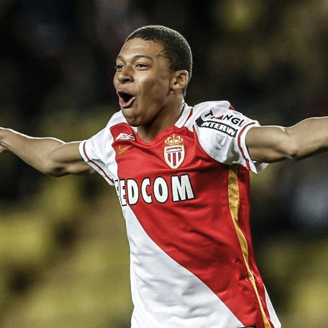 Trikot Mbappé Monaco 16-17 Legende 