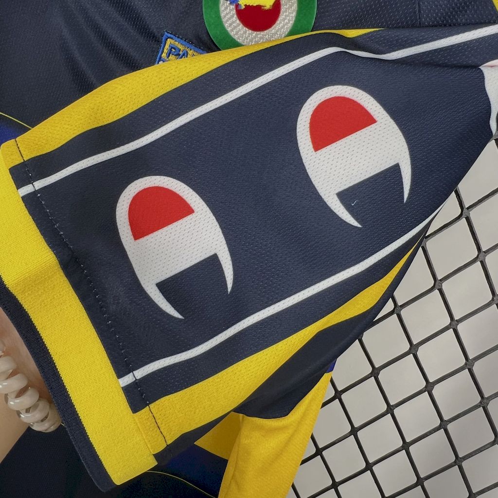 Trikot Parma Retro 1999/00 Away Azul e Amarela 