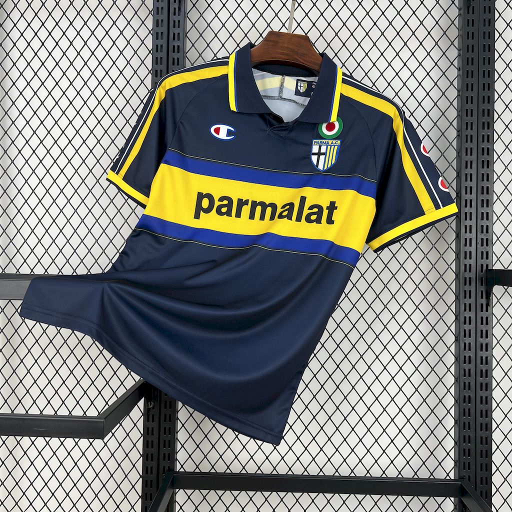 Trikot Parma Retro 1999/00 Away Azul e Amarela 