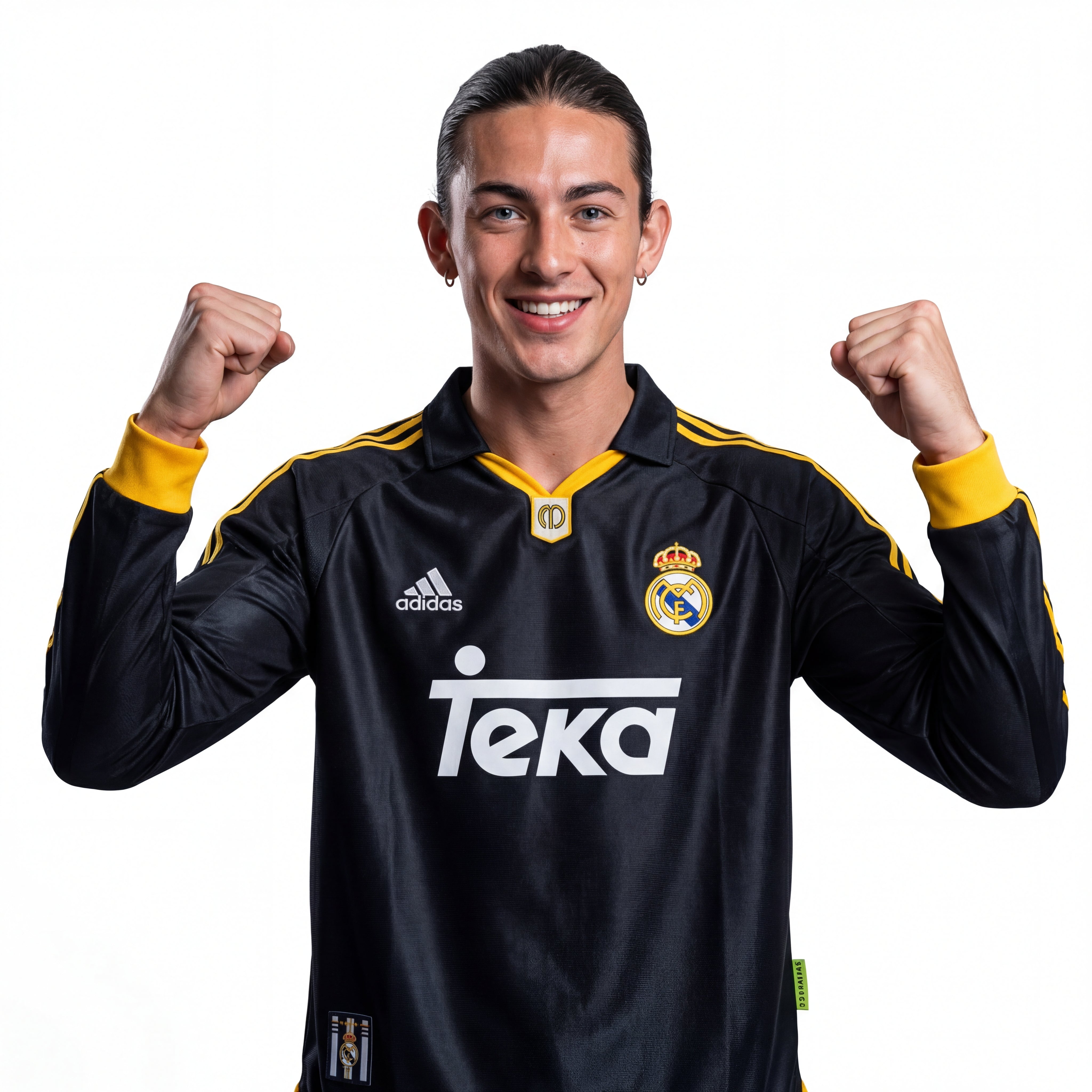 Real Madrid Trikot 99/00 Langarm - Auswärts Retro 