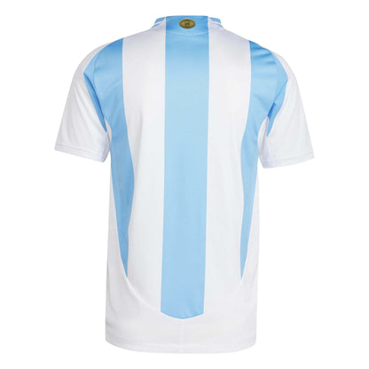 Trikot Seleção Argentina Home 2024/25 + Patch Campeão - Branca e Azul 