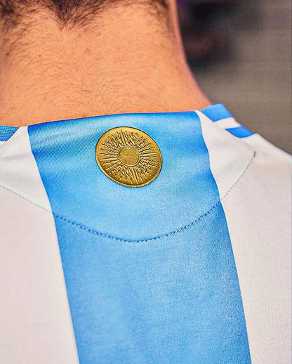 Trikot Seleção Argentina Home 2024/25 + Patch Campeão - Branca e Azul 