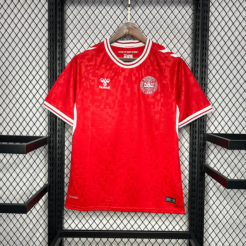 Trikot Seleção Dinamarca 24/25 - Heim - Vermelha 