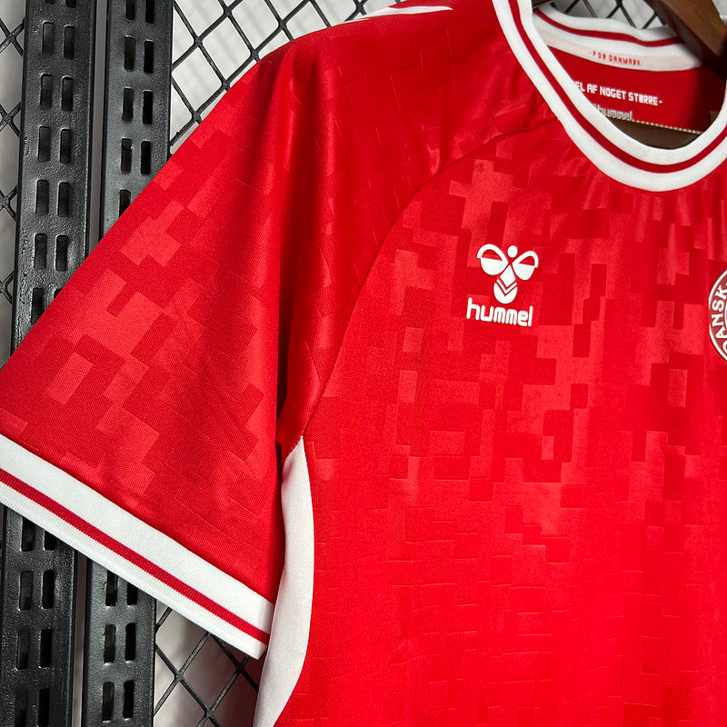 Trikot Seleção Dinamarca 24/25 - Heim - Vermelha 