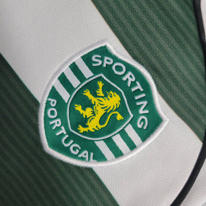 Trikot Sporting Retro 2001/03 Manga Longa Verde 