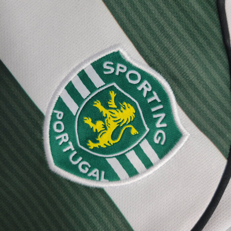 Trikot Sporting Retro 2001/03 Manga Longa Verde 