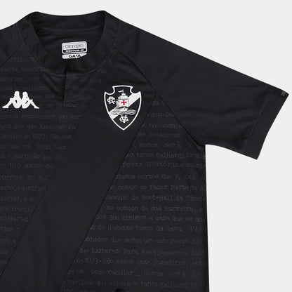 Trikot Vasco III 24/25 s/n° Kombat Jogador Kappa Masculina - Preto 