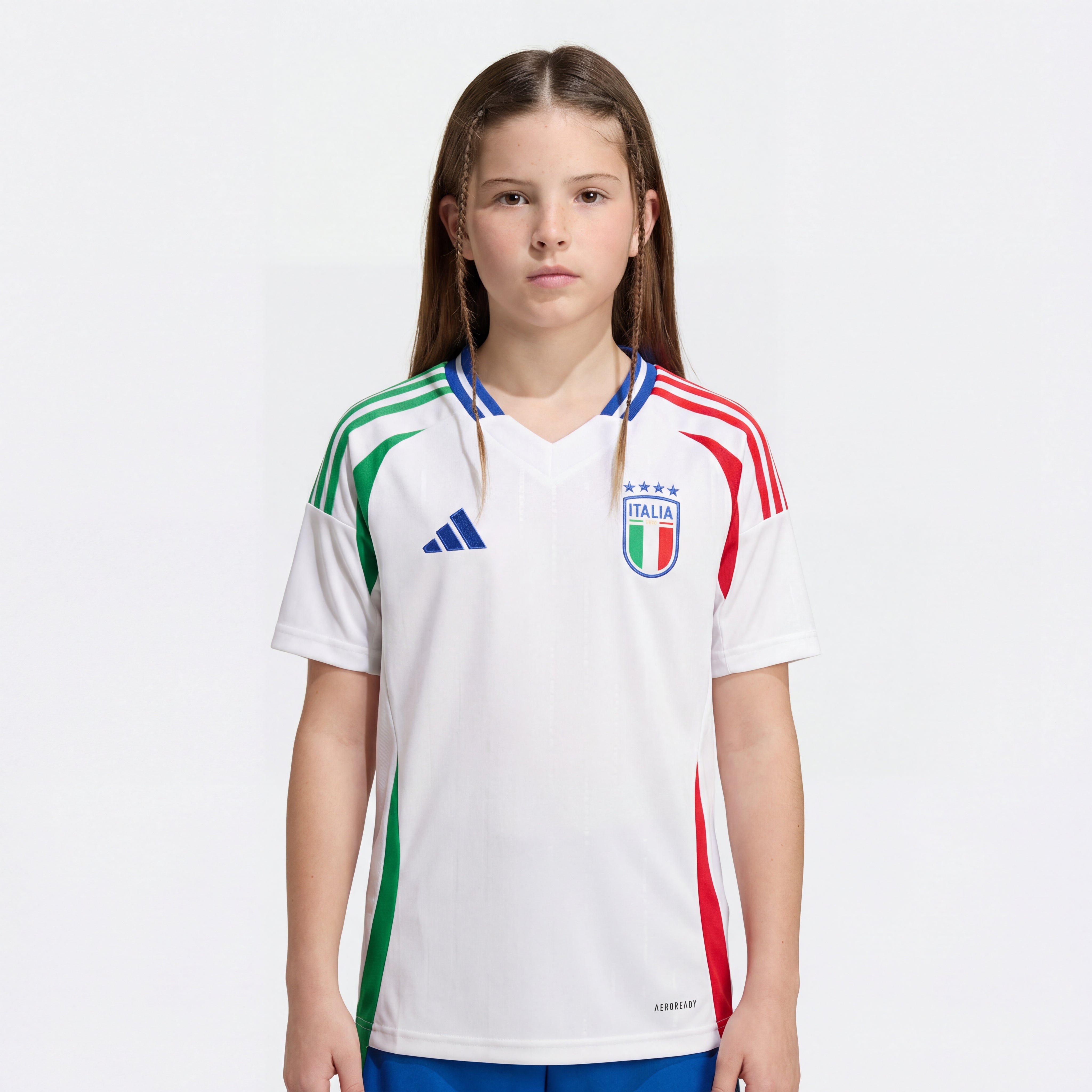 Adidas Kinder Italien 24/25 - Weiß 